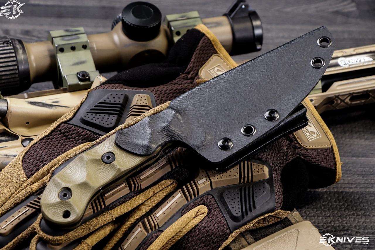 Stroup Knives GP1 Fixed Blade Knife OD Green G10 4" Acid Wash Drop Point 5 Stroup Knives GP1 Fixed Blade Knife OD Green G10 4" Acid Wash Drop Point - Image 3