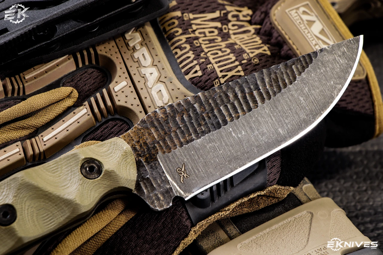 Stroup Knives GP1 Fixed Blade Knife OD Green G10 4" Acid Wash Drop Point 4 Stroup Knives GP1 Fixed Blade Knife OD Green G10 4" Acid Wash Drop Point - Image 2