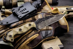 Stroup Knives TU2 Fixed Blade Knife OD Green G10 4.5" 1095 Carved Pike TU2-OD-G10