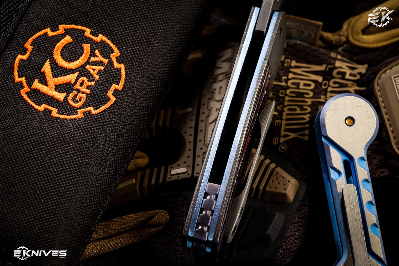 KC Gray "Mod-0" Camo Carbon 3" Snake Skin San Mai 6 KC Gray "Mod-0" Camo Carbon 3" Snake Skin San Mai - Image 4