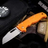 Demko Knives AD20.5 Shark Foot Shark Lock Folding Knife Orange Grivory 3" Stonewash -Best Knifes Shop IMG 9354 Edit 2 62645.1668283888