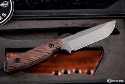 Toor Knives FIELD 2.0 Walnut Fluted Fixed Blade Knife 4.5" Battleship Grey Drop Point -Best Knifes Shop IMG 9819 Edit 61339.1650161036