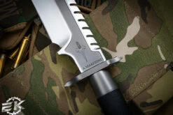 Marfione Custom Interceptor Black Wrap Fixed Blade 7" Bowie Hand Rubbed -Best Knifes Shop Interceptor Satin Black 3 44462.1687898021