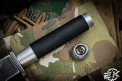 Marfione Custom Interceptor Black Wrap Fixed Blade 7" Bowie Hand Rubbed -Best Knifes Shop Interceptor Satin Black 8 88797.1687898949