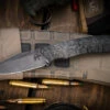 Jason Knight Forge Studio Jurassic Bird And Trout Fixed Blade Black Textured Micarta 2.95" Acid Wash 1 Jason Knight Forge Studio Jurassic Bird And Trout Fixed Blade Black Textured Micarta 2.95" Acid Wash -Best Knifes Shop JK JBT Blk 2 17390.1679908990