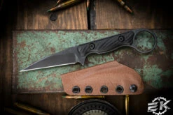 Toor Knives Jank Shank Outlaw Fixed Blade Knife Ebony 3" Black Oxide