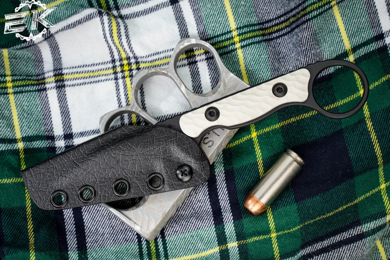 Toor Knives Jank Shank Fixed Blade Knife White G10 3" Shadow Black 5 Toor Knives Jank Shank Fixed Blade Knife White G10 3" Shadow Black - Image 3