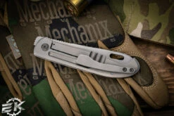 Kevin Foster "Jelly" Front Flipper Titanium Blasted, 3.5" Blasted 8 Kevin Foster "Jelly" Front Flipper Titanium Blasted, 3.5" Blasted -Best Knifes Shop Jelly Blasted CPM 154 Ti Framelock All Ti Hardware BLknd Ti Screws 3 40210.1676595257