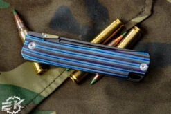 D Rocket Design Jupiter EDC Folding Knife Timascus 3" DLC Black Drop Point -Best Knifes Shop Jupitor VG 10 PVD BLK Timascus 024 3 88518.1670371109