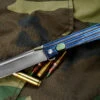D Rocket Design Jupiter EDC Folding Knife Timascus 3" Satin Drop Point -Best Knifes Shop Jupitor VG 10 Satin Timascus 026 2 98364.1670371234