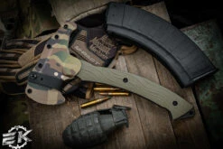 Toor Knives Tomahawk Covert Green G10 Fixed Blade 11" Black Oxide W/Kydex Sheath -Best Knifes Shop Karsumba Covert Green 2 13586.1677365367