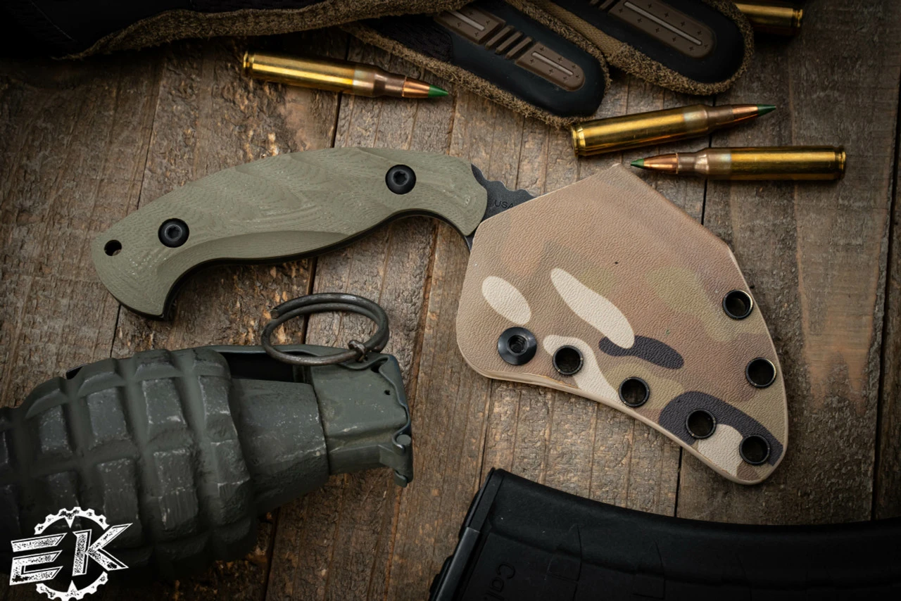 Toor Knives Karsumba Covert Green Karambit Fixed Blade Knife 2.5" Black Oxide 6 Toor Knives Karsumba Covert Green Karambit Fixed Blade Knife 2.5" Black Oxide - Image 4