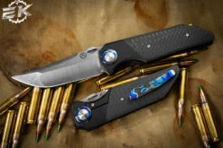 Alliance Designs "Kraken" Carbon Fiber DarkTi Accents 3.25" Tanto Satin