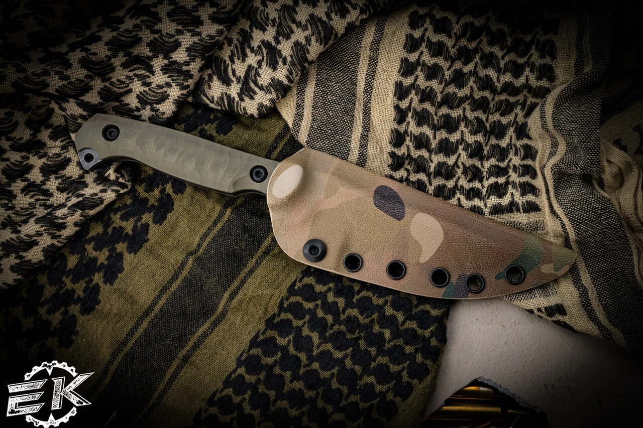 Toor Knives Krypteia Covert Green G10 Fixed Blade Knife 4" Black Stonewash 6 Toor Knives Krypteia Covert Green G10 Fixed Blade Knife 4" Black Stonewash - Image 4