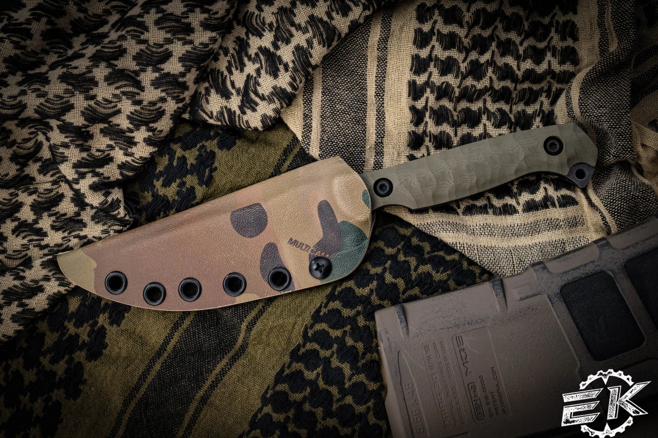 Toor Knives Krypteia Covert Green G10 Fixed Blade Knife 4" Black Stonewash 5 Toor Knives Krypteia Covert Green G10 Fixed Blade Knife 4" Black Stonewash - Image 3