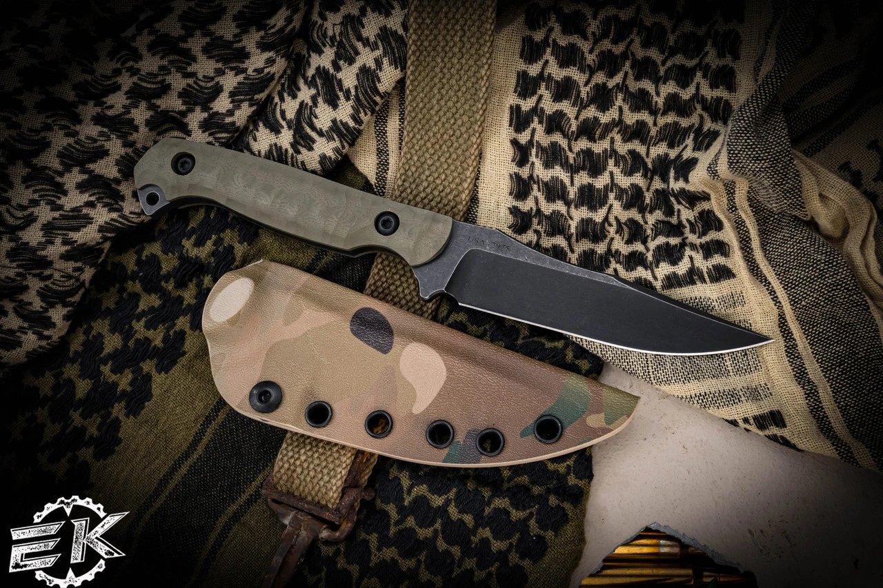 Toor Knives Krypteia Covert Green G10 Fixed Blade Knife 4" Black Stonewash 4 Toor Knives Krypteia Covert Green G10 Fixed Blade Knife 4" Black Stonewash - Image 2