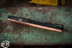 Microtech/Marfione Custom "Troodon" OTF Copper Polished Damascus, Copper Accents -Best Knifes Shop MCKT CU 6 61140.1683357963