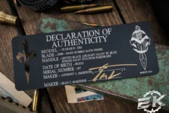 Marfione Custom Scarab II OTF Automatic Knife, Blue Ringed HW 4" DE-S Drop Double Edge Hand Rubbed 12 Marfione Custom Scarab II OTF Automatic Knife, Blue Ringed HW 4" DE-S Drop Double Edge Hand Rubbed -Best Knifes Shop MCT378 MCK 8 13232.1691054036