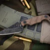 Stroup Knives MINI MOD 1 Fixed Blade Knife FDE G10 3" Acid Wash Drop Point -Best Knifes Shop MINI1 FDE G10 89505.1678210879