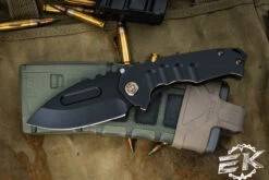 Medford Praetorian Genesis "T" Knife PVD Titanium W/ Bronze Pinstripe 3.3" Drop Point PVD