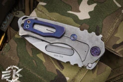 Medford Praetorian Genesis "T" Folding Knife Tumbled Titanium 3.3" Drop Point Tumbled -Best Knifes Shop MK029STD 01TM T3C3 BN 4 65337.1688334298