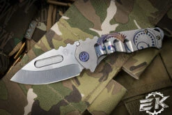 Medford Praetorian Genesis "T" Folding Knife "Laurel Leaf" Titanium 3.3" Tumbled Drop Point