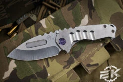 Medford Praetorian Genesis "T" Folding Knife Tumbled Titanium 3.3" Drop Point Tumbled
