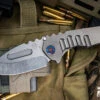 Medford Praetorian Genesis "T" Folding Knife Tumbled Titanium, Flamed HW/Clip 3.3" Drop Point Tumbled -Best Knifes Shop MK029STD 01TM TFCF BN 1 3 23616.1688749574