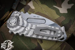 Medford Praetorian Genesis "T" Folding Knife "Tremors Bark" Sculpted Titanium 3.3" Drop Point Tumbled -Best Knifes Shop MK029STD 01TM TSCS BN 4 76037.1688332335