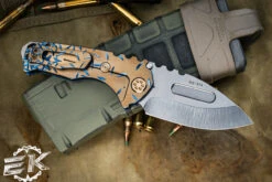 Medford Praetorian Genesis "T" Folding Knife Sculpted Blue Titanium, Bronze "Jasmine Fade" 3.3" Drop Point Tumbled 8 Medford Praetorian Genesis "T" Folding Knife Sculpted Blue Titanium, Bronze "Jasmine Fade" 3.3" Drop Point Tumbled -Best Knifes Shop MK029STD 37A2 T1C1 BN 2 4 53022.1688752750