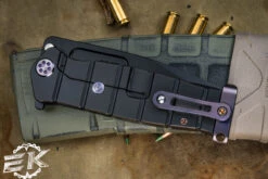 Medford USMC FF Fighter Flipper Knife Titanium PVD W/ Violet Pinstripe 4.25" Black PVD -Best Knifes Shop MK204SPQ 30PV T3C3 P3 4 11031.1688753994