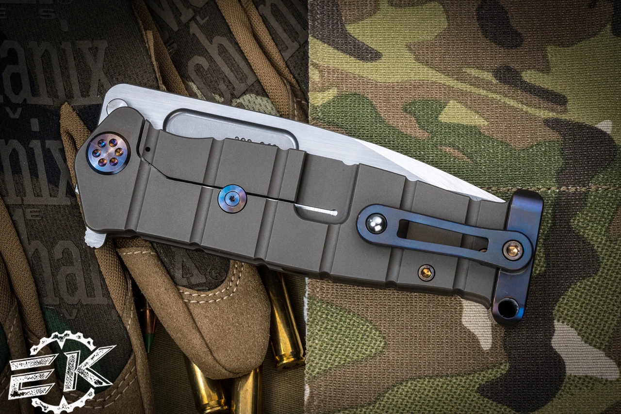 Medford USMC FF Fighter Flipper Knife Bronze Titanium 4.25" Tumbled/Satin Flats 4 Medford USMC FF Fighter Flipper Knife Bronze Titanium 4.25" Tumbled/Satin Flats - Image 2