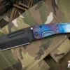 Medford Slim Midi Folding Knife Flamed Titanium "Galaxy" 3.25" Tanto PVD