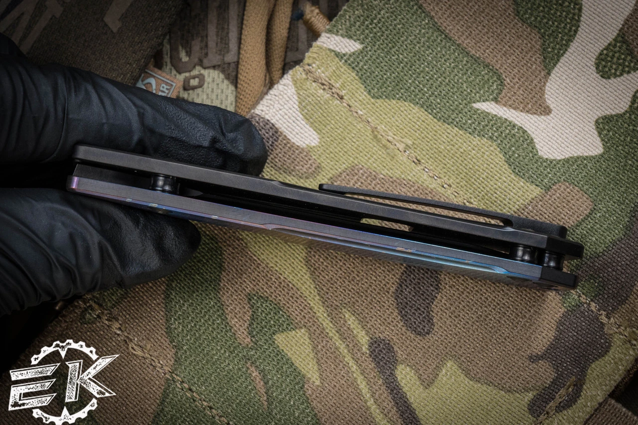 Medford Slim Midi Folding Knife Flamed Titanium "Galaxy" 3.25" Tanto PVD 7 Medford Slim Midi Folding Knife Flamed Titanium "Galaxy" 3.25" Tanto PVD - Image 5