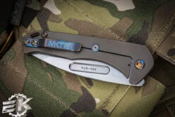 Medford Praetorian Slim Folding Knife Bronze Titanium 3.3" Tanto Tumbled -Best Knifes Shop MK208STT 36A1 TFCF Q4 4 41470.1688151025