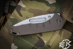 Medford Praetorian Slim Folding Knife Bronze Titanium 3.3" Tanto Tumbled -Best Knifes Shop MK208STT 36A1 TFCF Q4 19061.1688151011