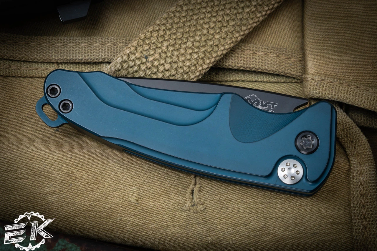 Medford Smooth Criminal Automatic Folding Knife Blue 3" Drop Point PVD Black 5 Medford Smooth Criminal Automatic Folding Knife Blue 3" Drop Point PVD Black - Image 3