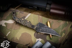 Stroup Knives MINI MOD 2 Fixed Blade Knife Camo G10 3" Acid Wash Pikal Reverse Edge -Best Knifes Shop Mini2 CAMOL G10 3 57595.1678951035