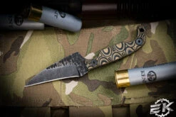 Stroup Knives MINI MOD 2 Fixed Blade Knife Camo G10 3" Acid Wash Pikal Reverse Edge