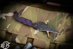 Stroup Knives MINI MOD 2 Fixed Blade Knife Purple G10 3" Acid Wash Pikal Reverse Edge -Best Knifes Shop Mini2 PURPLE G10 3 08787.1678950301