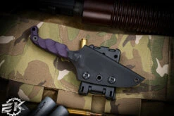 Stroup Knives MINI MOD 2 Fixed Blade Knife Purple G10 3" Acid Wash Pikal Reverse Edge -Best Knifes Shop Mini2 PURPLE G10 4 89423.1678950300