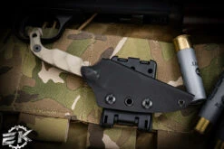 Stroup Knives MINI MOD 2 Fixed Blade Knife Tan G10 3" Acid Wash Pikal Reverse Edge -Best Knifes Shop Mini2 TAN G10 4 28164.1678950060