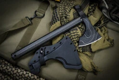 American Tomahawk Model 2 Black Nylon W/ Topo Map 14" Overall