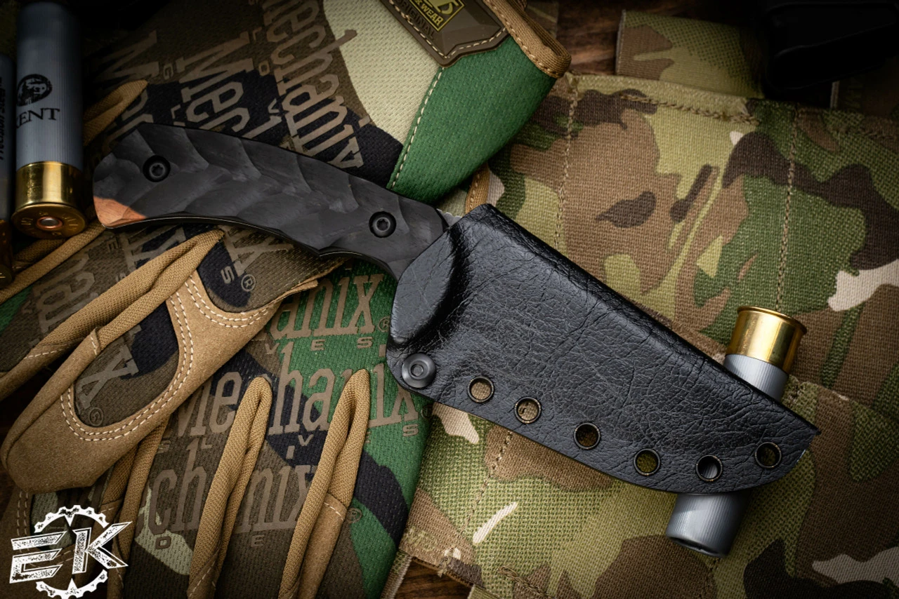 Toor Knives Mullet Fixed Blade Knife Textured Ebony Wood 4.0" Drop Point Black 6 Toor Knives Mullet Fixed Blade Knife Textured Ebony Wood 4.0" Drop Point Black - Image 4