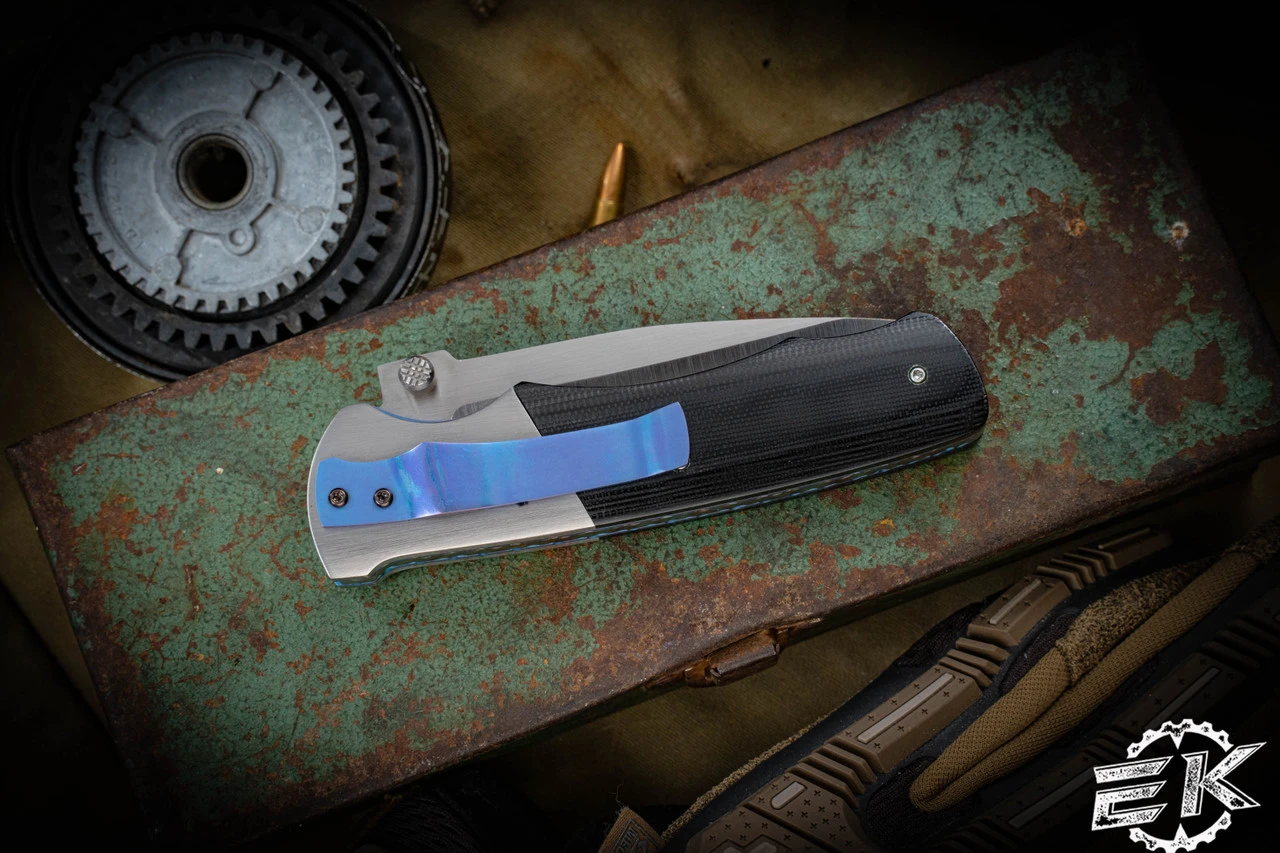 Butch Vallotton Guardian Tactical Folder Micarta/Titanium Linerlock 3.5" Satin 6 Butch Vallotton Guardian Tactical Folder Micarta/Titanium Linerlock 3.5" Satin - Image 4