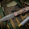 Blackside Customs / Starlingear P7 Custom Copper 1920's Deco 3.5" Dagger Nichols Damascus -Best Knifes Shop P7 Phase Seven D E Copper Handle Starlingergear Handle 4 50857.1677607778