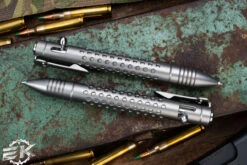 Chaves Knives Ultramar "Bolt Action Dots" Pen Titanium 4.85" Skull Clip DSWTI -Best Knifes Shop PEN BA DSWTI 2 06415.1683681516