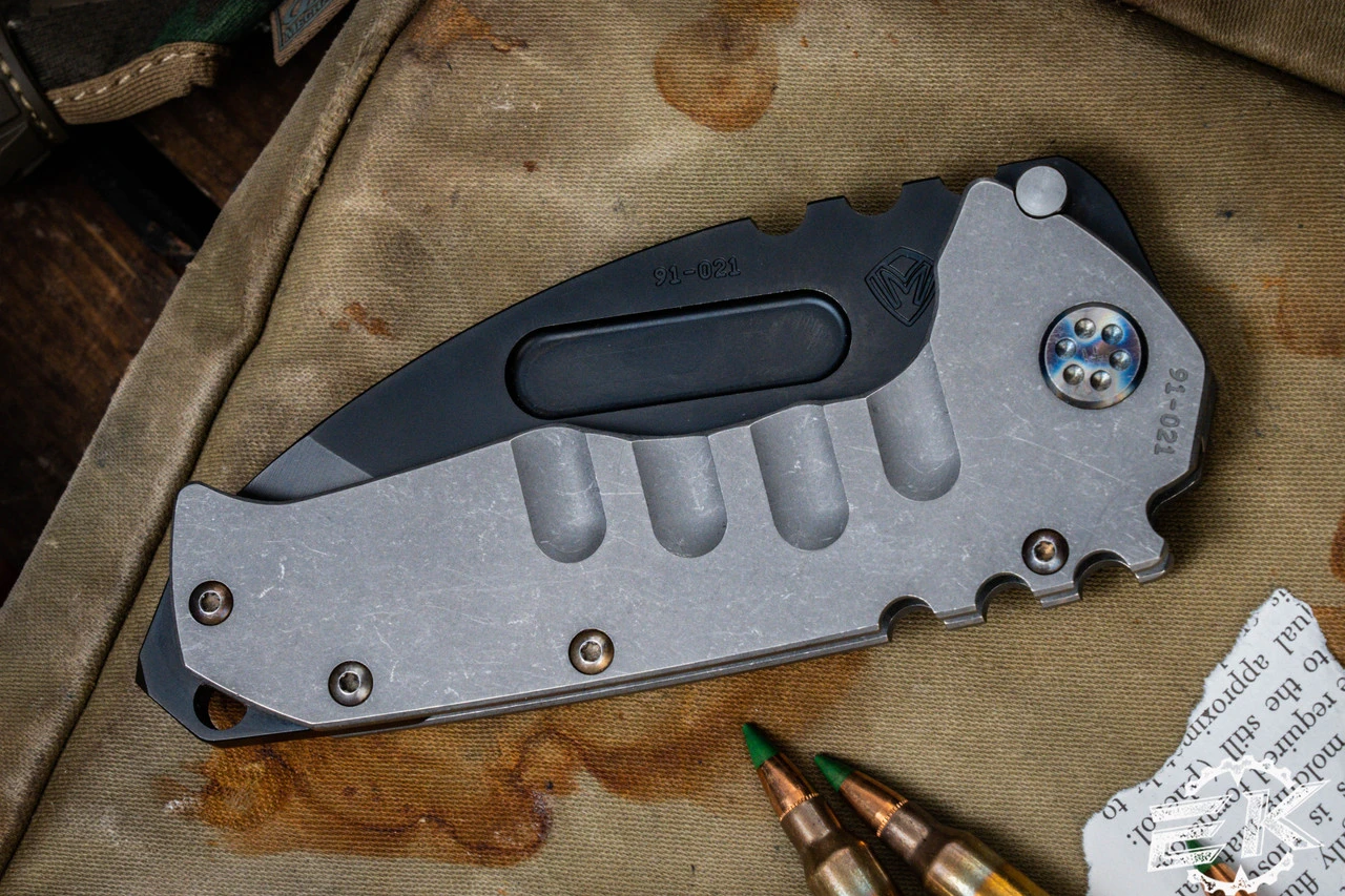 Medford Praetorian "T" Folding Knife Tumbled Titanium 3.75" PVD Tanto (Preowned) 5 Medford Praetorian "T" Folding Knife Tumbled Titanium 3.75" PVD Tanto (Preowned) - Image 3