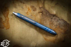 Blackside Customs Click Pen Blue Matte Titanium