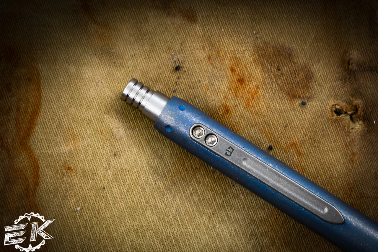 Blackside Customs Click Pen Blue Matte Titanium 6 Blackside Customs Click Pen Blue Matte Titanium - Image 4